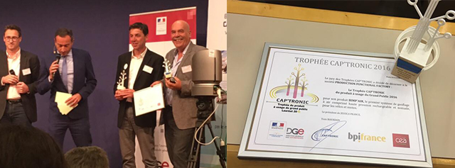 La technologie Bimp’Air récompensée aux Trophées CAP’TRONIC 2016 